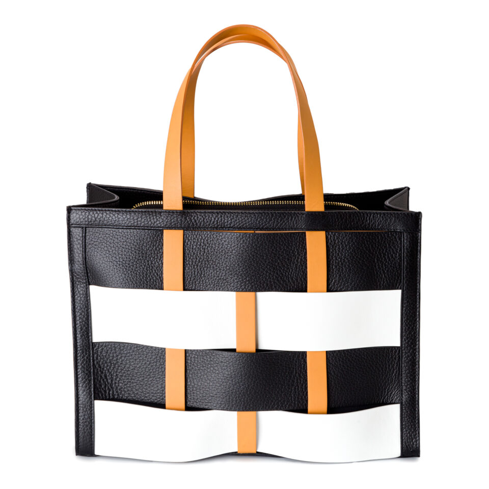 cabas shopping So en cuir tressé