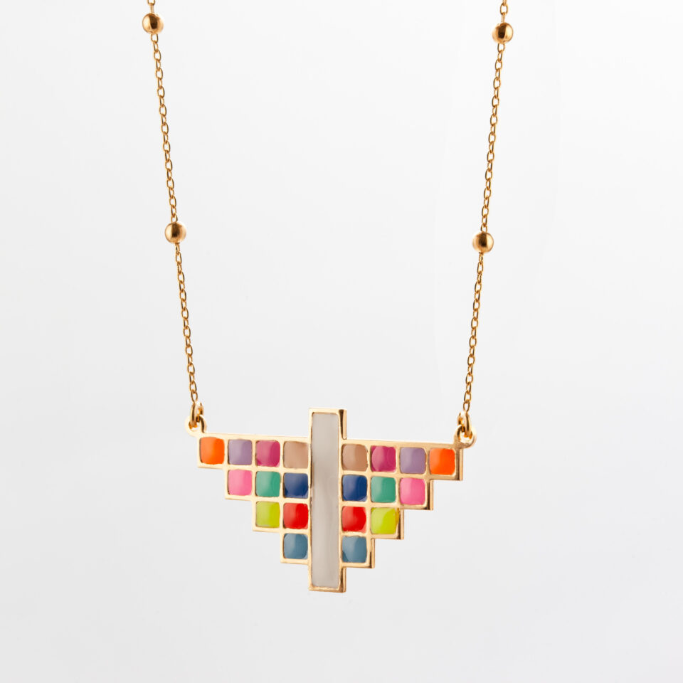 Collier Raffaele en argent et émail