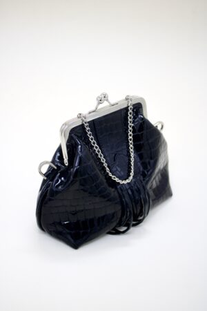 Petit Dada En Cuir Noir Vernis